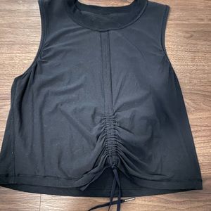Black lululemon cropped cinched top